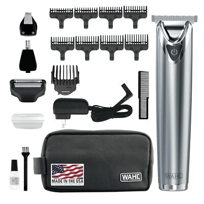 Wahl USA Stainless Steel Lithium Ion 2.0+ Beard Trimmer for Men Electric Shaver