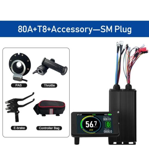 E-bike Square Wave Brushless Controller 48V 72V 80A with LCD Display Kits ACUS - Picture 18 of 19