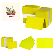500 Professional Yellow ID PVC Cards - 30 Mil, Top Printing Compatibility