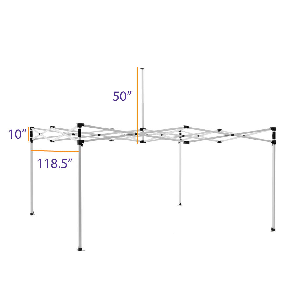 10x10 Replacement Pop Up Canopy Tent Commercial Grade Aluminum Frame Only