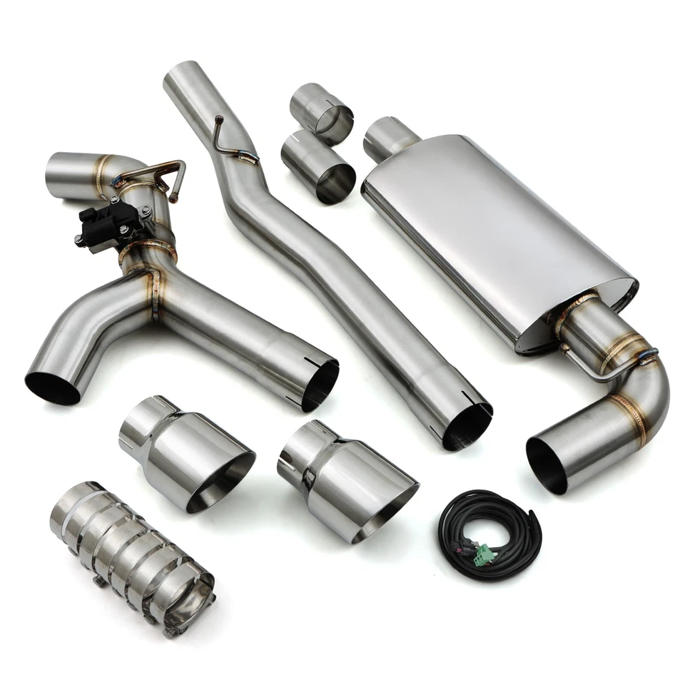 STAINLESS VALVED GPF BACK EXHAUST SYSTEM KIT FOR BMW M135i xDRIVE B48 F40 19-24 - Image 2 of 4
