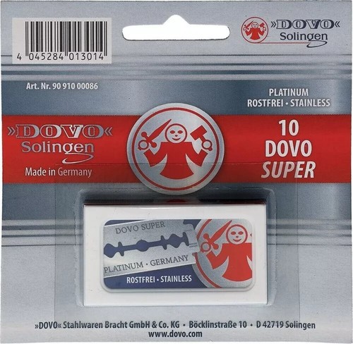 Dovo 10-Pack Razor Blades Shavette Double-Edge Super-Platinum Sharp Safe-Opening - 第 1/3 張圖片
