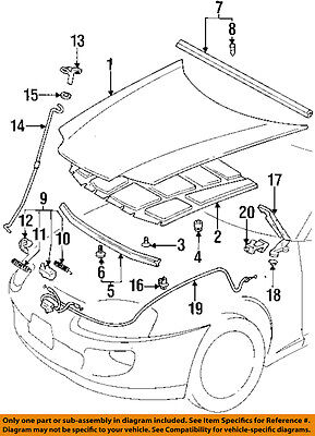 New OEM Toyota 1993-1998 Supra Left Hood Lock Assy 53510-14250