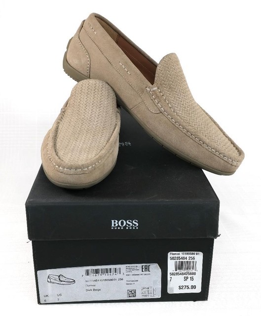 hugo boss loafers suede