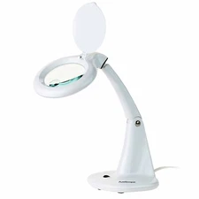 1.75X-4X Magnifying 40 LED Lamp with 4� Glass Lens and Adjustable Tabletop