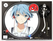Anime Headphone Girl Tisha - 7"-12" DJ slipmat for  turntable record player 