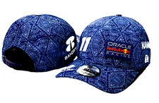 Sergio Perez #11 RBR Concept Blue Geometric Design Baseball Cap