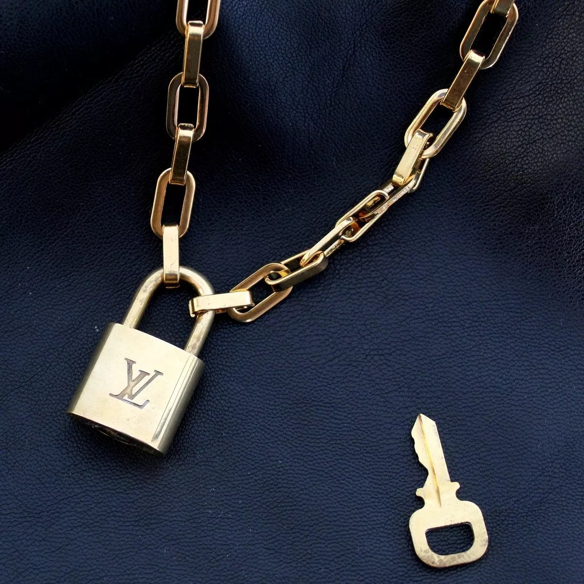 Louis Vuitton Padlock with Rhinestone Necklace For Him