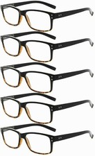 Eyekepper Reading Glasses 5 Pack Readers Spring Hinge Eyeglasses For Men Women