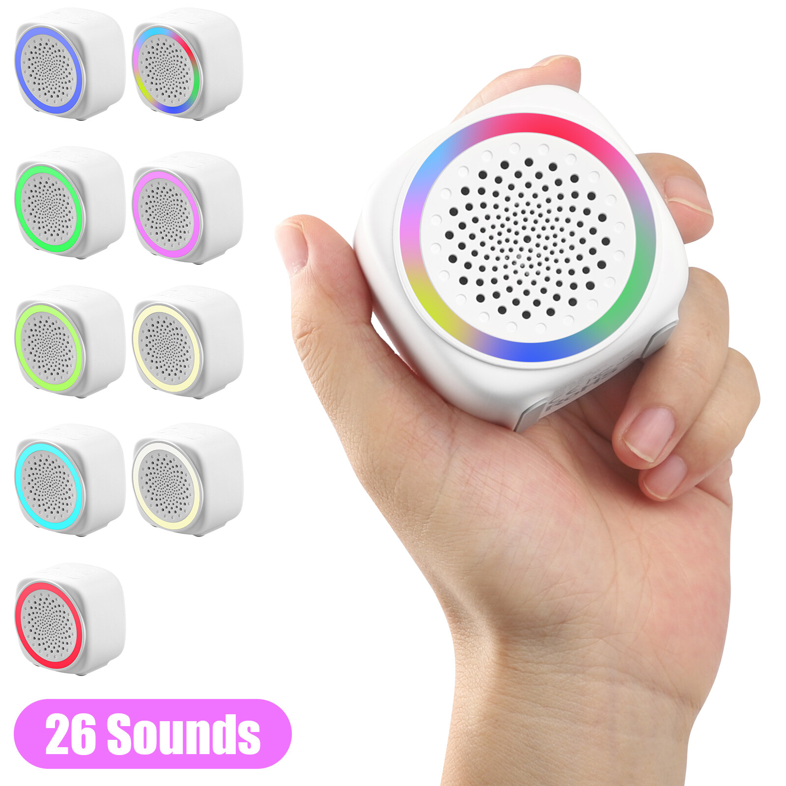 Portable Q9 White Noise Sound Machine–26 Relaxing Sleep Sounds, Timer Function
