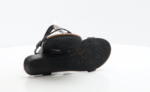 Sandalo Sole Sister donna nero poliestere Slingback UK 4 EU 37 - Foto 5 di 12