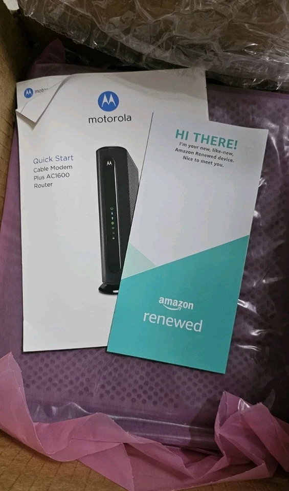 Motorola MG7540 16x4 Cable Modem Plus AC1600 Wi-Fi Router DOCSIS Renewed - Image 2 of 4