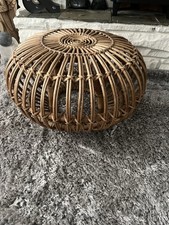 Franco Albini Large Mid-Century Ottoman Lobster Pot Footstool Wicker reduced 