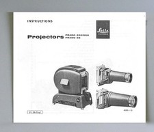 Leitz Prado 250/500, Prado 66 Projectors Instruction Manual Reprint