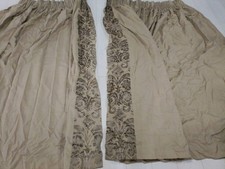 Huge Pair Taupe Chenille Curtains 205cm x 265cm Lined
