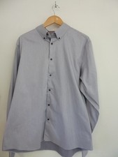 NEXT Grey Slim Fit Men  s Shirt Size 18R   Smart Casual   Made in Bangladesh