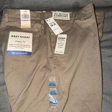 Dockers Easy Khaki Classic Fit Mens Pants Tan All Motion Comfort Waistband 38x32