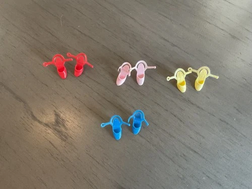 Vintage SUPERSTAR Era Barbie Doll STRAPPY Heels Ex Lot of (5) Pairs