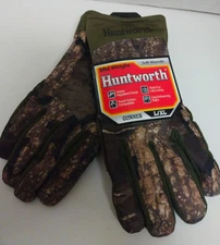 Hunting Gloves Huntworth Men's L/XL Mid-Weight Camouflage Realtree "TIMBER" New