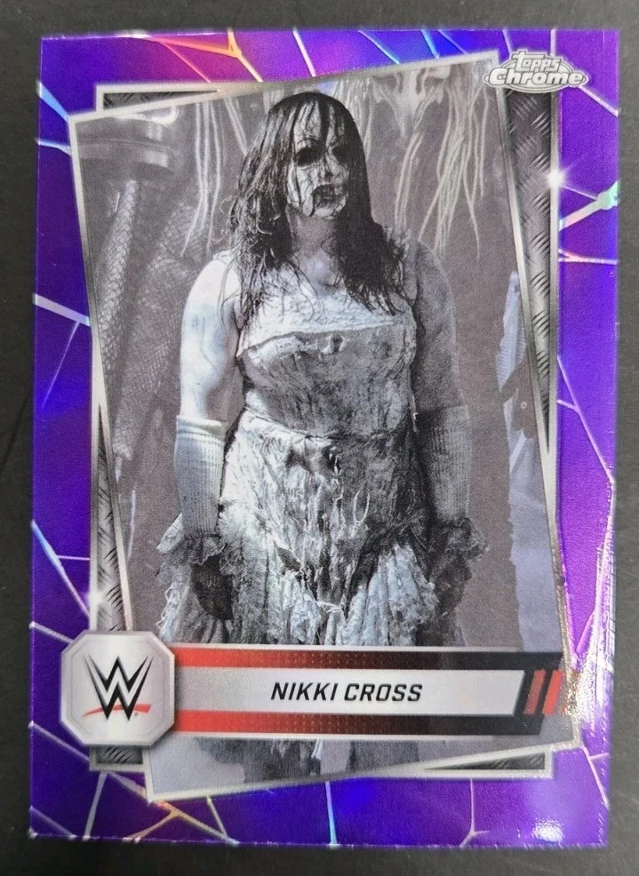 NIKKI CROSS 2025 WWE Topps Chrome Purple Refractor #75
