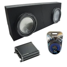 07-13 Toyota Tundra Crew Max Harmony HA-R124 Dual 12" Custom Sub Box CXA4001 Amp