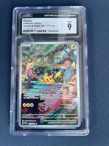 Pikachu 173/165 Illustration Rare English 2023 Pokemon CGC 9