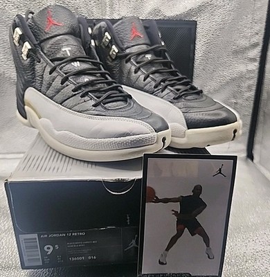 Nike Air Jordan 12 Retro Playoffs 2012 Black White Men Size 9.5 OG Box COA Used