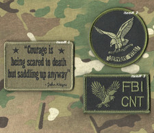 FBI SERVARE VITAS HOSTAGE RESCUE TEAM HRT CNT TRAINING AFGHAN v&ecirc;lkr&ouml; 3-PATCH SET