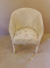 Vintage Lloyd Loom Chair in White