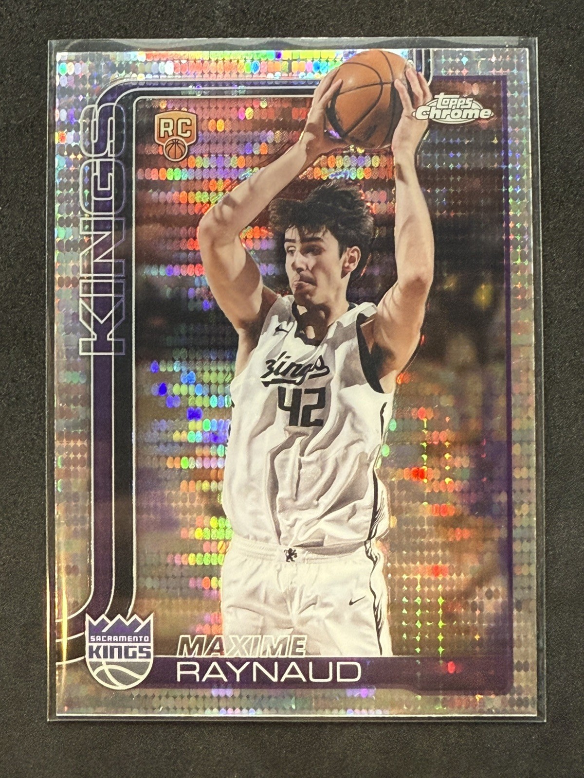 2025-26 Topps Chrome Basketball Pulsar Refractor Maxime Raynaud #293 Kings RC