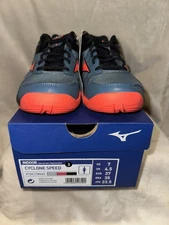 Womens 7 MIZUNO Cyclone Speed Indoor Volleyball Shoes V1GC178065 Gray Coral