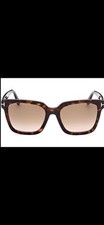 Image of Tom Ford FT 0952 Selby 52F Shiny Dark Havana Brown Gradient Women Sunglasses