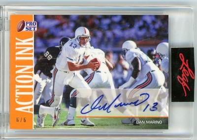 2021 Leaf Pro Set Sports DAN MARINO Action Ink AUTO Orange Autograph 6/6