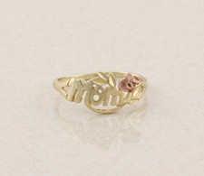 10k Yellow Gold & Rose Gold Mom Flower Ring Size 7