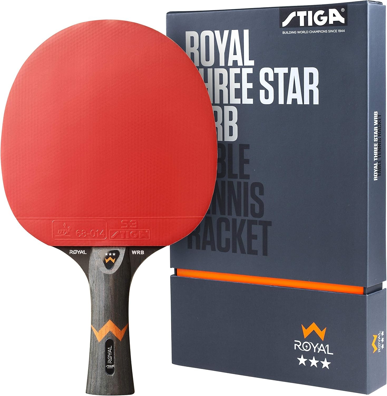 STIGA Royal WRB Table Tennis Racket - 3-Star ITTF Approved, Offensive Paddle wi