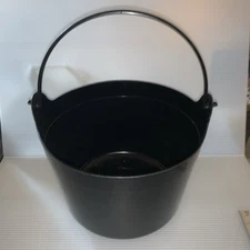 Black Plastic Halloween Candy Bucket Pail Creatology Trick Or Treat Used 1x