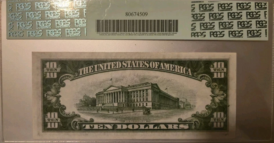 PCGS FR1704 1934-C $10 Silver Cerrificate About New 50PPQ - Image 2 of 2