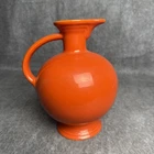 Vintage Fiesta Ware Homer Laughlin 8 1/2”Red Orange Carafe Jug Pitcher