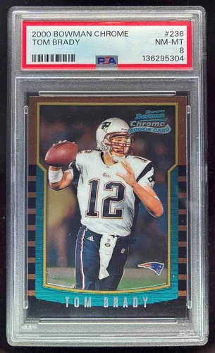 2000 Bowman Chrome #236 Tom Brady RC PSA 8
