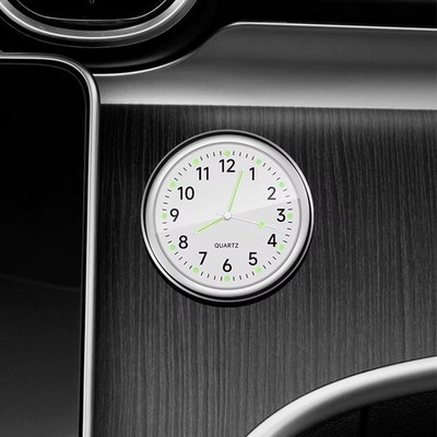 Car Dashboard Clock Mini Tiny Analog Clock Watch for Vehicle Stick On Clock USA