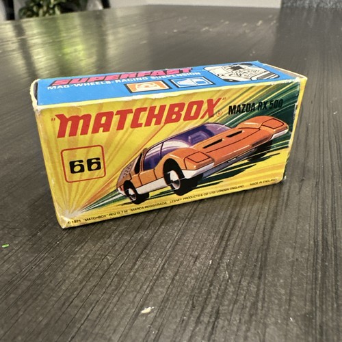 Matchbox 66 Mazda RX500 in orange/white 5 spoke wheels With Box - Picture 6 of 10