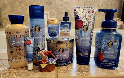 #ad #ad BBW Disney Princess Snow White 9PC Body Care Candle Soap Accessories Set NEW HTF $119.00
