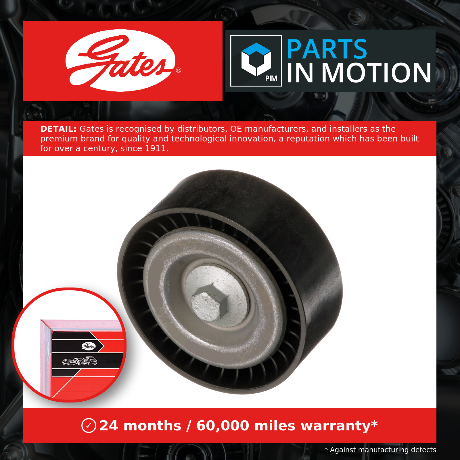 Aux Belt Idler Pulley fits FORD FOCUS Mk4 1.5 2018 on Guide Deflection Gates New - Image 22