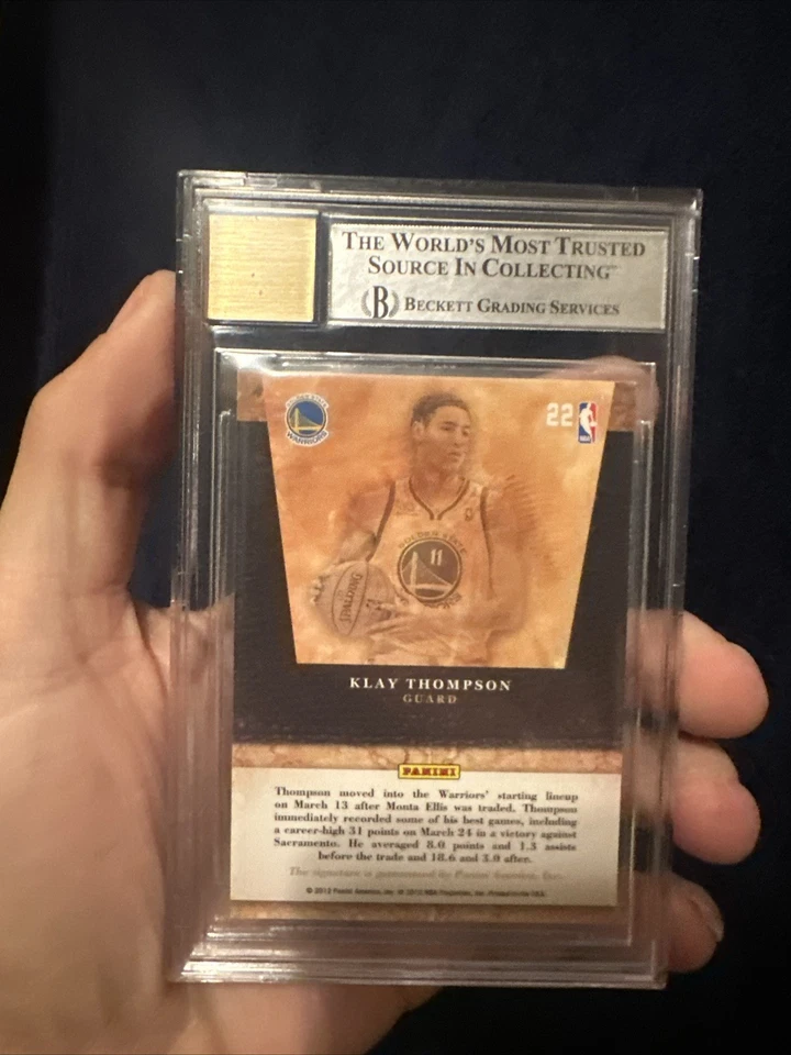 Selección limitada del draft de Klay Thompson 2011 redención automática Beckett 9,5/10 #22 Foto 4 de 4