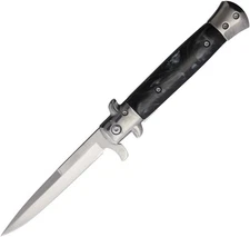 Ruko Shark Linerlock A/O Black Swirl Folding 420A Stainless Pocket Knife 98354