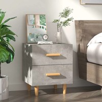 Nachttisch Betongrau 40X35X47,5 Cm Beistelltisch Schlafzimmer