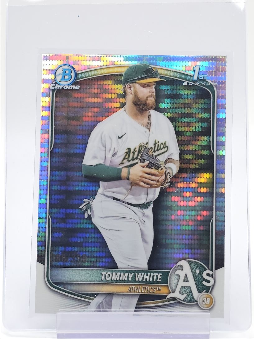 TOMMY WHITE 2025 BOWMAN CHROME 1ST PULSAR ATHLETICS /399 Q2754