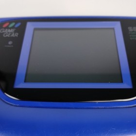 Sega Game Gear - Works, Recapped, LCD Screen Mod, Glass Lens, Clean Blue Shell 