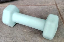 Single 5 Lbs. Hand Weight Dumbbell Mint Green  Neoprene Non Slip Workout Gym