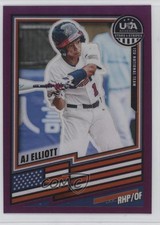 2026 Panini Stars & Stripes Prizm Purple Prizm 30/199 AJ Elliott #1 0xr1